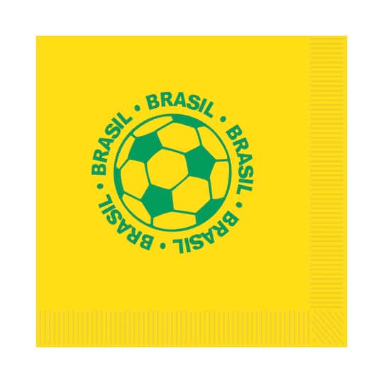 Brasil Soccer Luncheon Napkins, 32ct.
